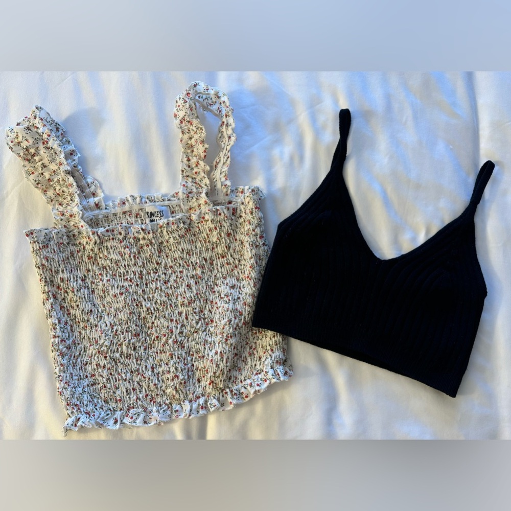 Free People & Princess Polly - Bundle of 2 Cute Flirty Cropped Tops